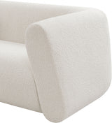 Abbington Boucle Fabric Chair Cream from Meridian - Luna Furniture