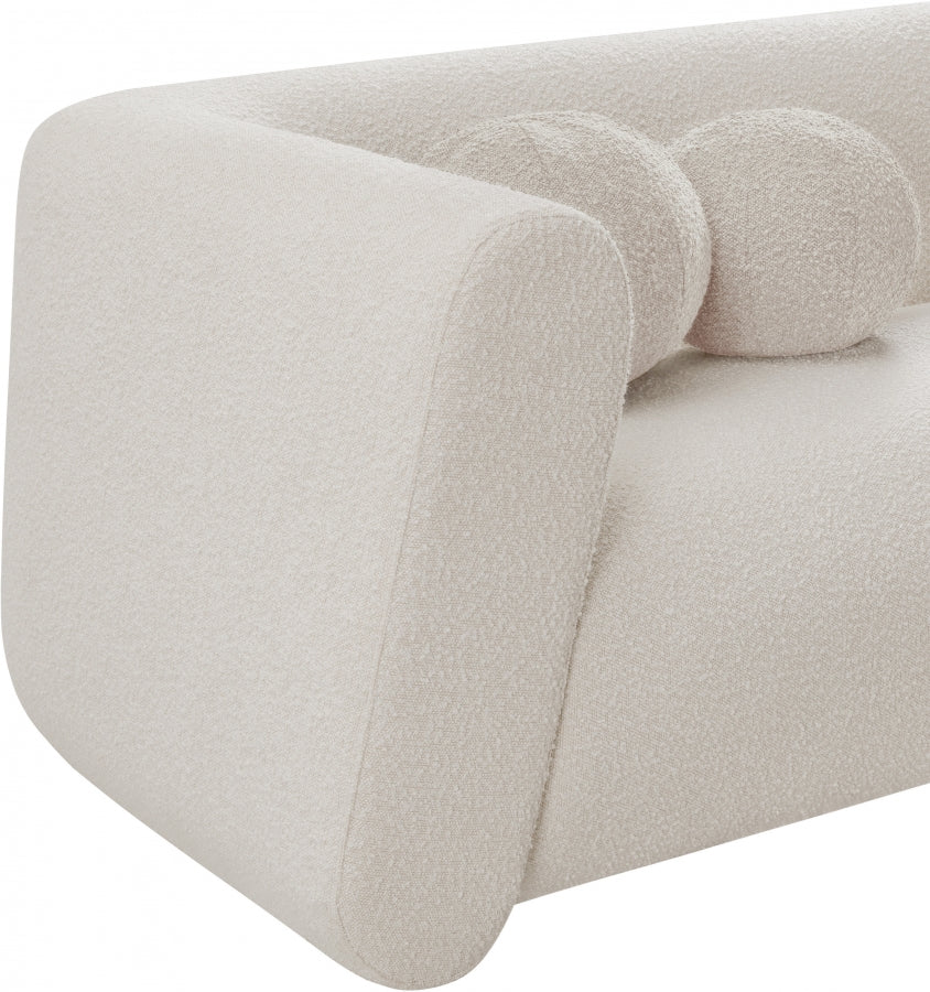 Abbington Boucle Fabric Chair Cream from Meridian - Luna Furniture