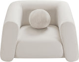 Abbington Boucle Fabric Chair Cream from Meridian - Luna Furniture