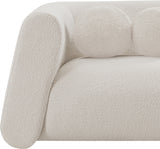 Abbington Boucle Fabric Chair Cream from Meridian - Luna Furniture