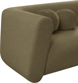 Abbington Boucle Fabric Chair Olive from Meridian - Luna Furniture