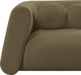 Abbington Boucle Fabric Chair Olive from Meridian - Luna Furniture