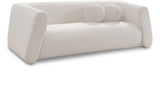 Abbington Boucle Fabric Sofa Cream from Meridian - Luna Furniture