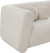 Abbington Boucle Fabric Sofa Cream from Meridian - Luna Furniture