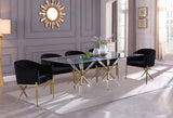 Mercury Acrylic/Gold Dining Table from Meridian - Luna Furniture