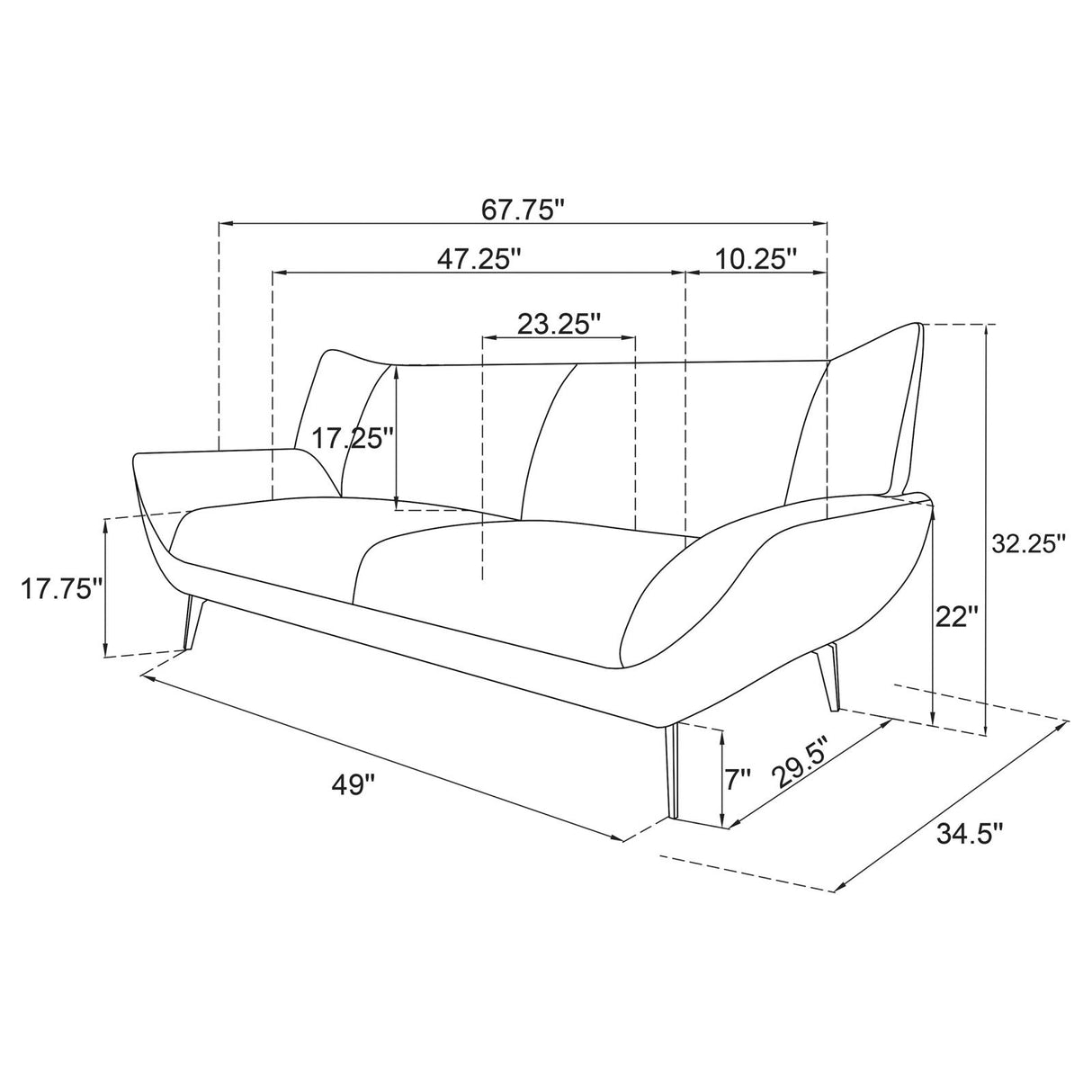 Acton 3-piece Upholstered Flared Arm Sofa Set Teal Blue from Coaster - Luna Furniture