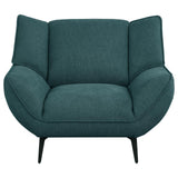 Acton Teal Blue Upholstered Flared Arm Chair from Coaster - Luna Furniture