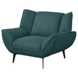 Acton Teal Blue Upholstered Flared Arm Chair from Coaster - Luna Furniture