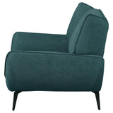 Acton Teal Blue Upholstered Flared Arm Chair from Coaster - Luna Furniture