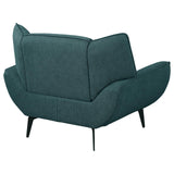 Acton Teal Blue Upholstered Flared Arm Chair from Coaster - Luna Furniture