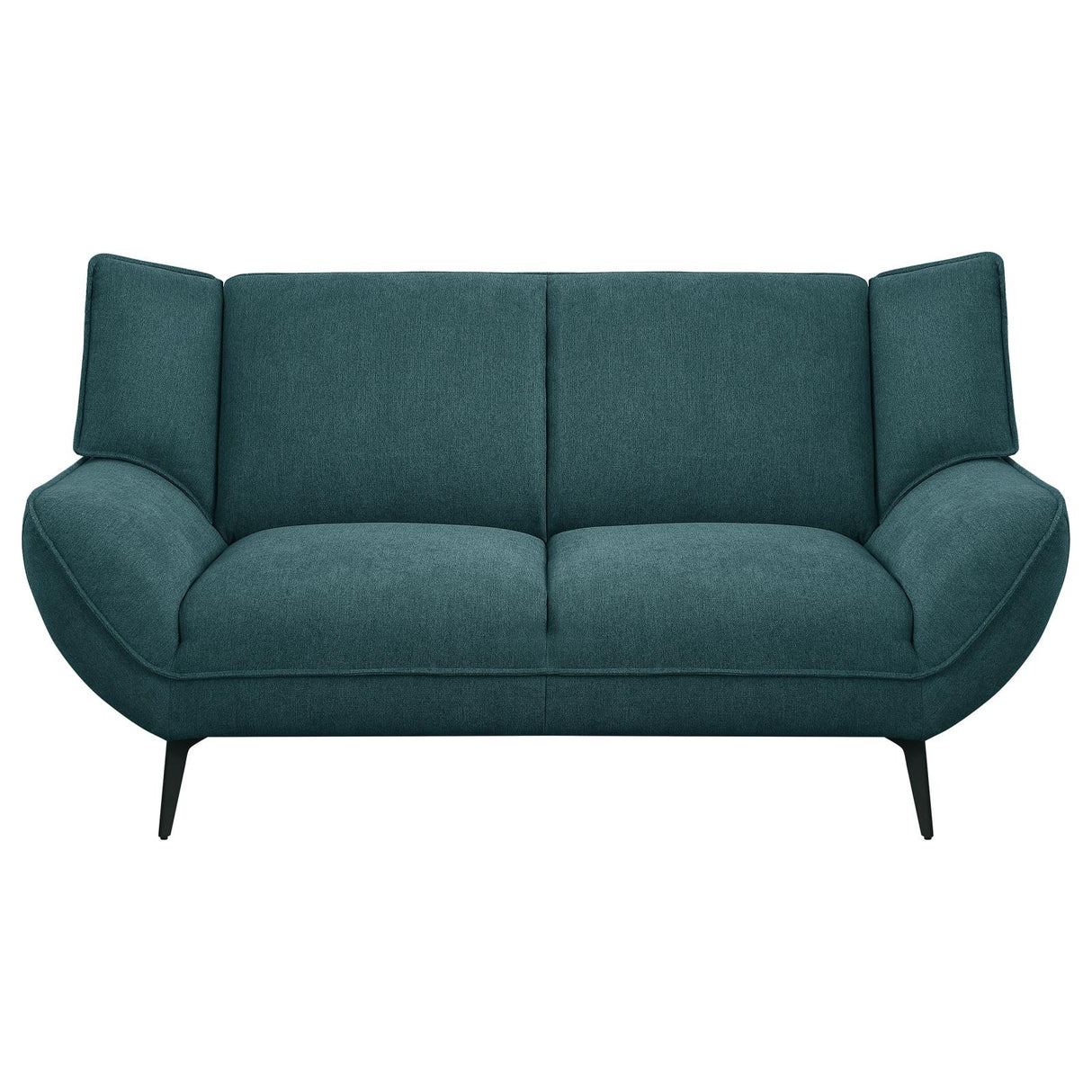 Acton Upholstered Flared Arm Loveseat Teal Blue from Coaster - Luna Furniture