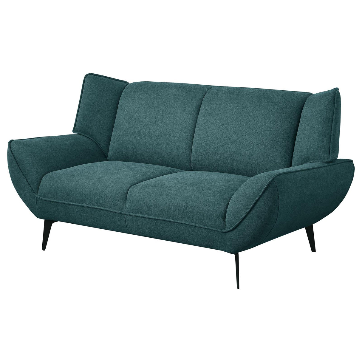 Acton Upholstered Flared Arm Loveseat Teal Blue from Coaster - Luna Furniture