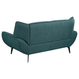 Acton Upholstered Flared Arm Loveseat Teal Blue from Coaster - Luna Furniture