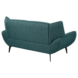 Acton Upholstered Flared Arm Loveseat Teal Blue from Coaster - Luna Furniture