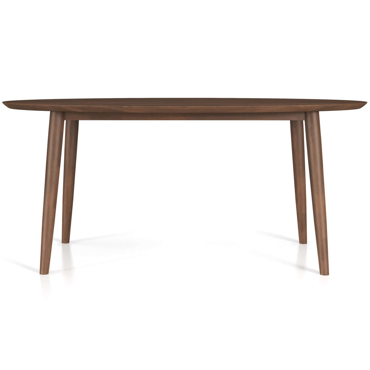 Ada Mid Century Modern Style Solid Wood Walnut Oval Dining Table Walnut - AFC00063 - Luna Furniture