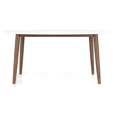 Ada Mid Century Modern Style Solid Wood Walnut Oval Dining Table Walnut - AFC00063 - Luna Furniture