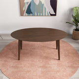 Ada Mid Century Modern Style Solid Wood Walnut Oval Dining Table Walnut - AFC00063 - Luna Furniture