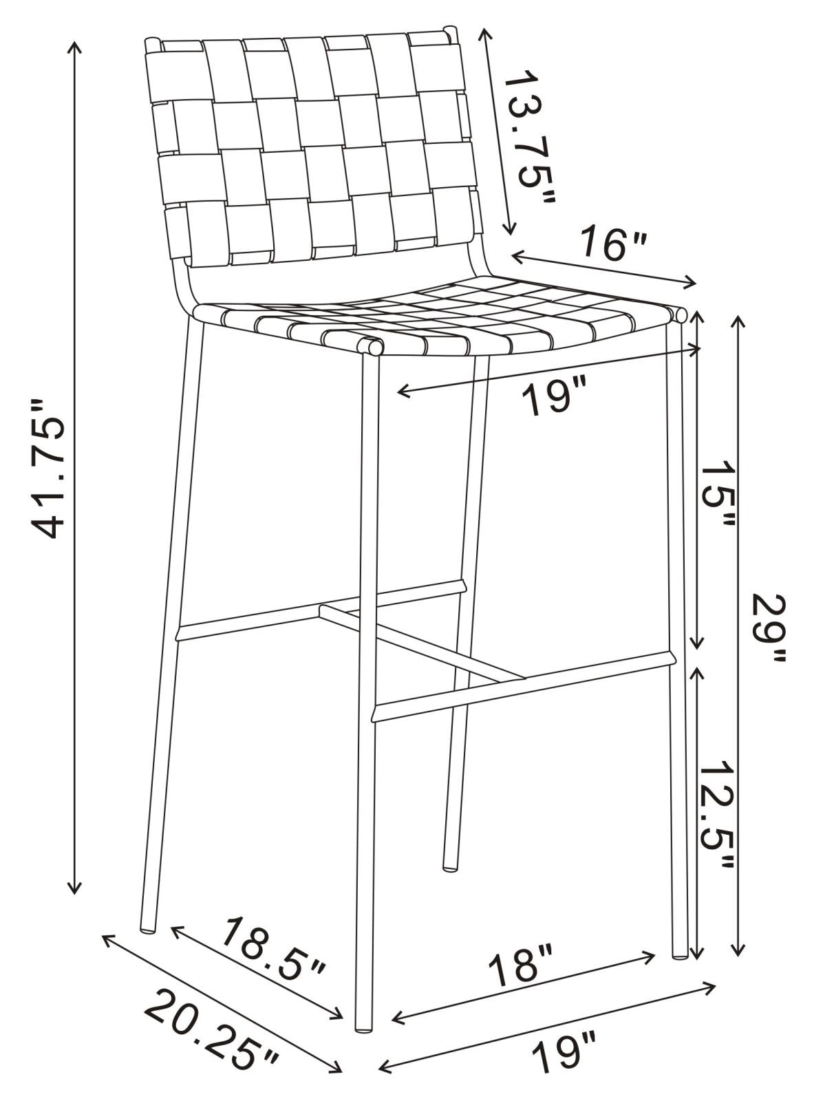 Adelaide Brown/Chrome Upholstered Bar Stool with Open Back from Coaster - Luna Furniture