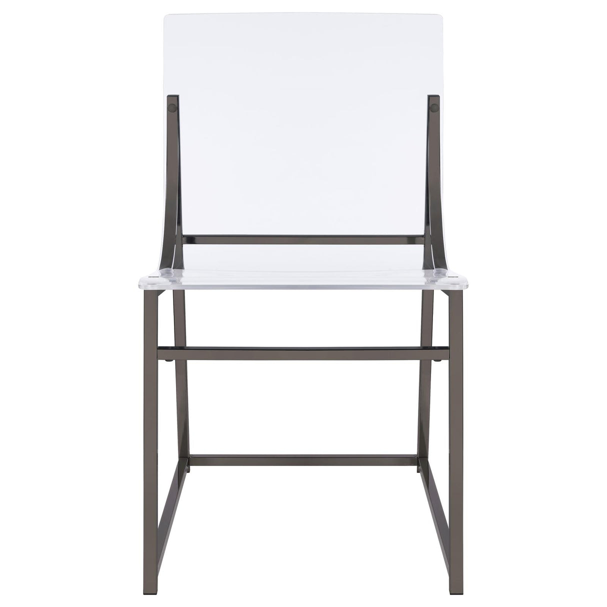 Adino Acrylic Dining Side Chair Clear and Black Nickel (Set of 2) - 121142 - Luna Furniture