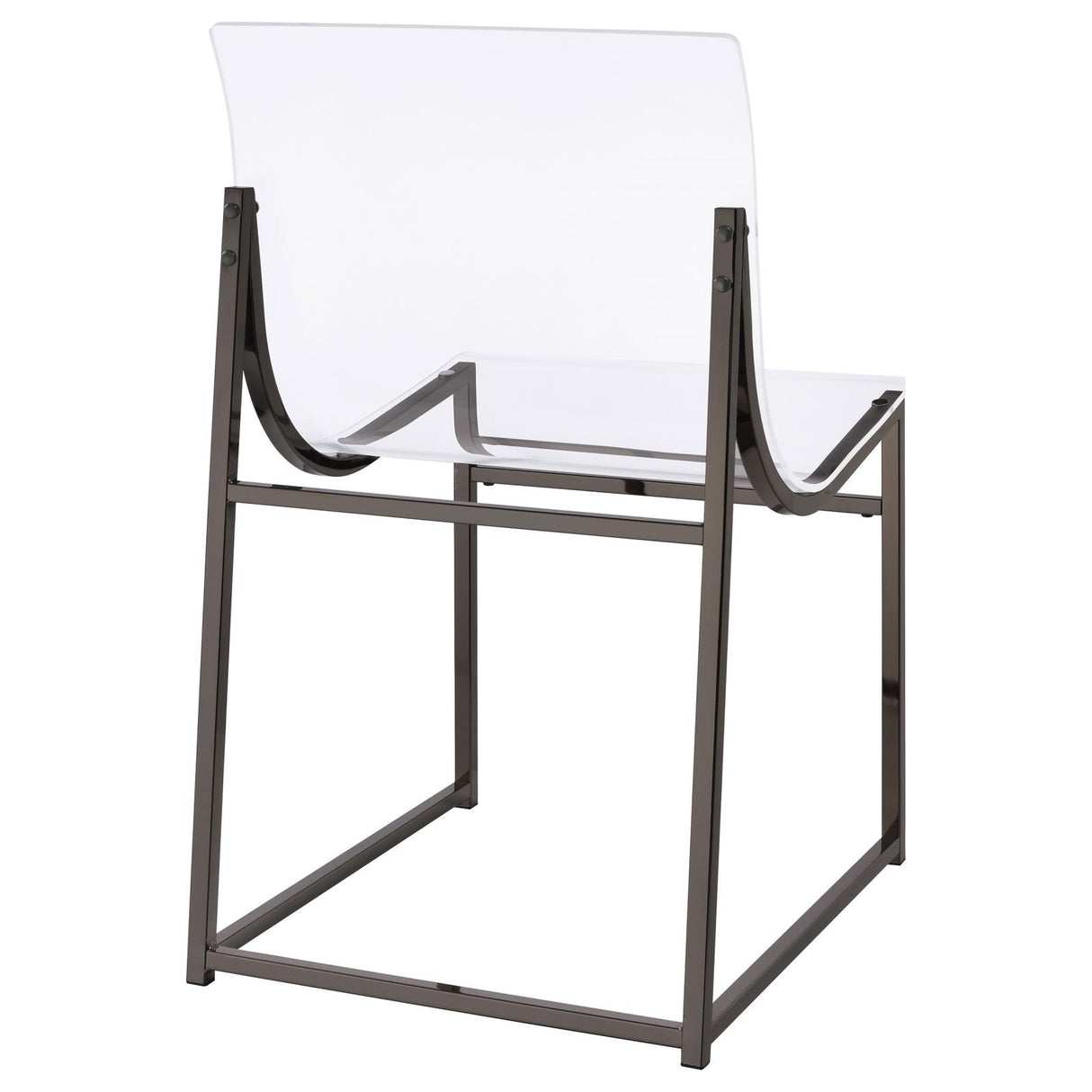 Adino Acrylic Dining Side Chair Clear and Black Nickel (Set of 2) - 121142 - Luna Furniture