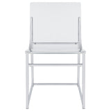 Adino Acrylic Dining Side Chair Clear and Chrome (Set of 2) - 121182 - Luna Furniture