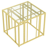 Adri Metal Frame End Table Matte Brass from Coaster - Luna Furniture