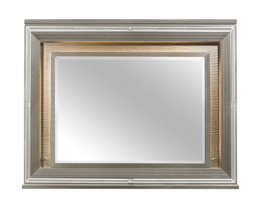 Tamsin Silver/Gray Metallic Mirror