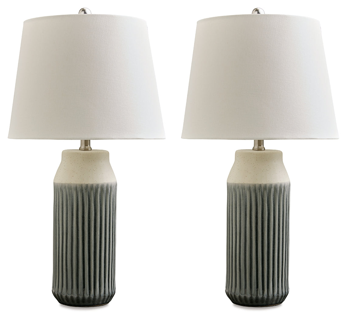 Afener Blue/Beige Table Lamp from Ashley - Luna Furniture