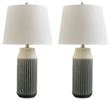 Afener Blue/Beige Table Lamp from Ashley - Luna Furniture