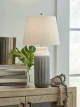 Afener Blue/Beige Table Lamp from Ashley - Luna Furniture