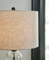 Airbal Clear/Black Table Lamp from Ashley - Luna Furniture