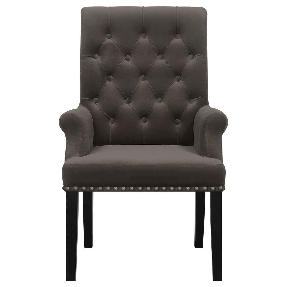 Alana Upholstered Tufted Arm Chair with Nailhead Trim from Coaster - Luna Furniture