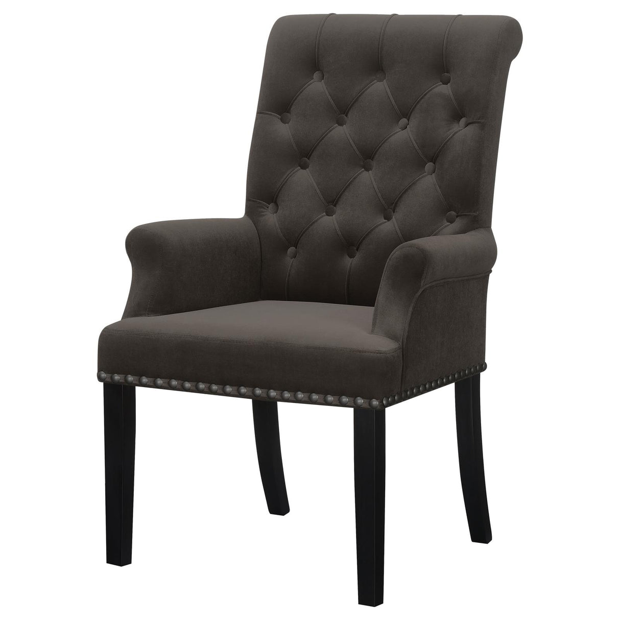 Alana Upholstered Tufted Arm Chair with Nailhead Trim from Coaster - Luna Furniture