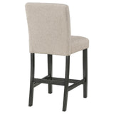 Alba Boucle Upholstered Counter Height Dining Chair Beige and Charcoal Grey (Set of 2) - 123129 - Luna Furniture