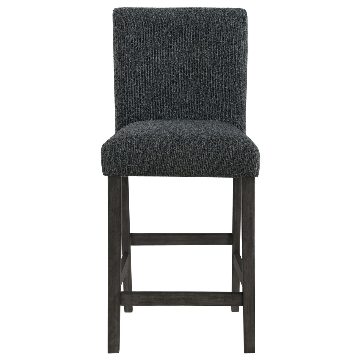 Alba Boucle Upholstered Counter Height Dining Chair Black and Charcoal Grey (Set of 2) from Coaster - Luna Furniture