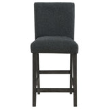 Alba Boucle Upholstered Counter Height Dining Chair Black and Charcoal Grey (Set of 2) from Coaster - Luna Furniture