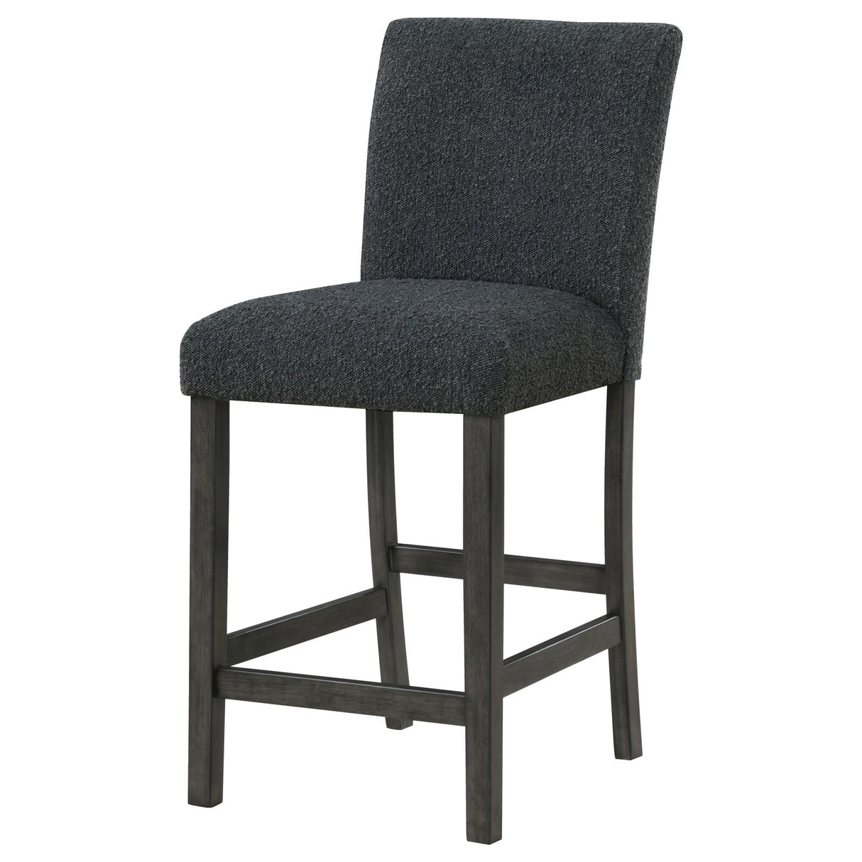 Alba Boucle Upholstered Counter Height Dining Chair Black and Charcoal Grey (Set of 2) from Coaster - Luna Furniture