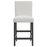 Alba Boucle Upholstered Counter Height Dining Chair White and Charcoal Grey (Set of 2) - 123119 - Luna Furniture