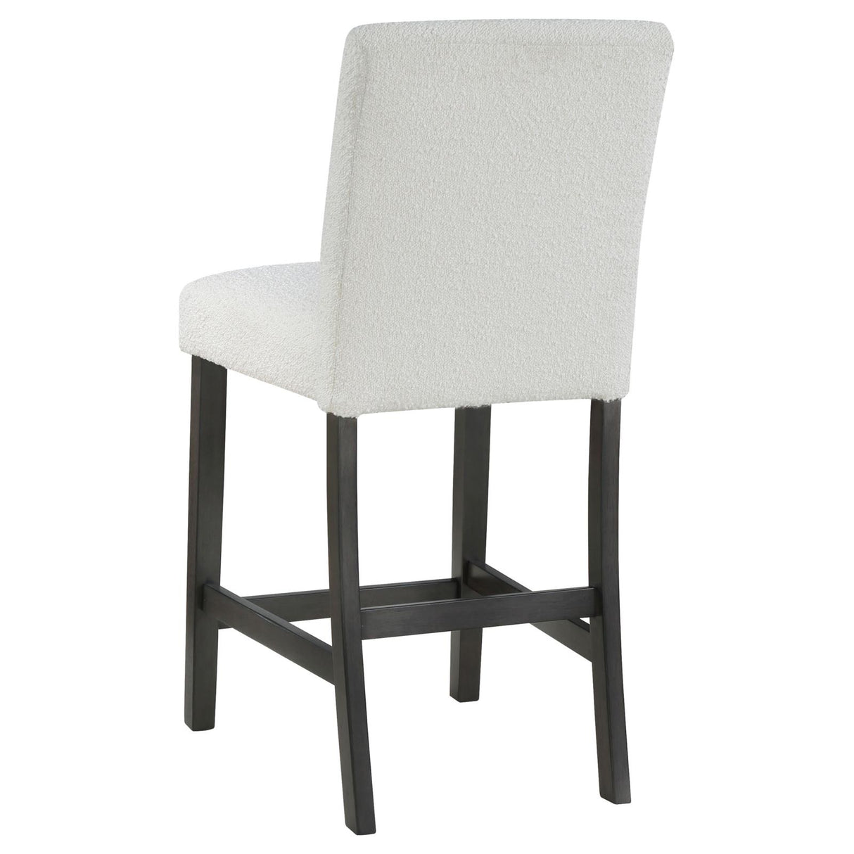 Alba Boucle Upholstered Counter Height Dining Chair White and Charcoal Grey (Set of 2) - 123119 - Luna Furniture