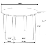 Aldis Round Marble Top Coffee Table White and Natural from Coaster - Luna Furniture