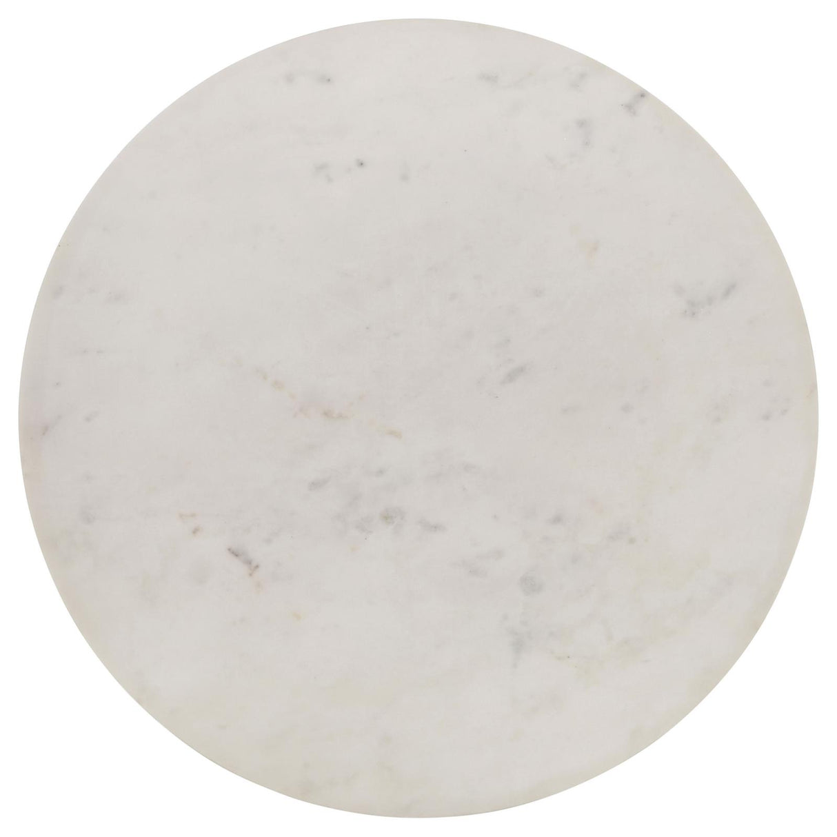 Aldis Round Marble Top End Table White and Natural from Coaster - Luna Furniture