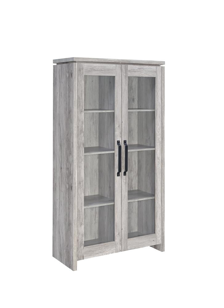 Alejo Gray Driftwood 2-Door Tall Cabinet from Coaster - Luna Furniture