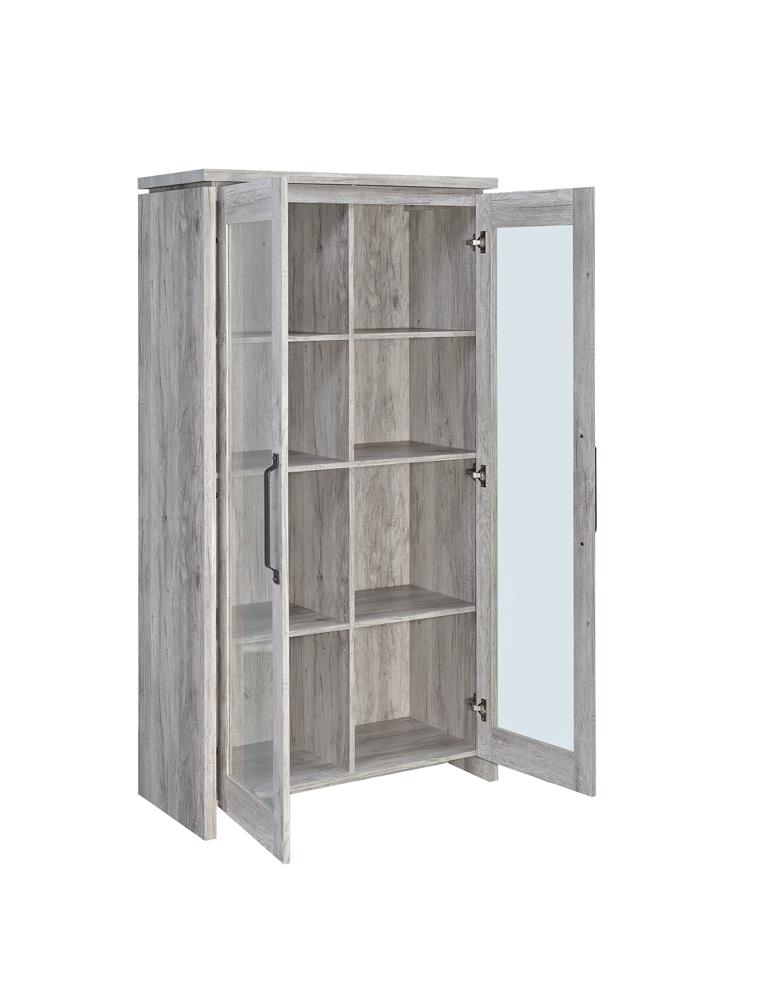 Alejo Gray Driftwood 2-Door Tall Cabinet from Coaster - Luna Furniture