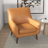 Alex Tan Leather Lounge Chair - AFC00082 - Luna Furniture