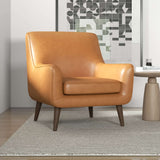 Alex Tan Leather Lounge Chair - AFC00082 - Luna Furniture