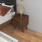 Alexandra Brown Night Stand with 2 Drawers - AFC00103 - Luna Furniture