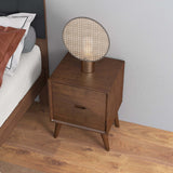 Alexandra Brown Night Stand with 2 Drawers - AFC00103 - Luna Furniture