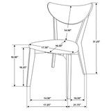 Alfredo Natural Walnut/Gray 5-Piece Dining Set from Coaster - Luna Furniture