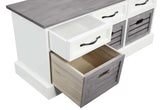 Alma White/Weathered Grey 3-Drawer Storage Bench from Coaster - Luna Furniture