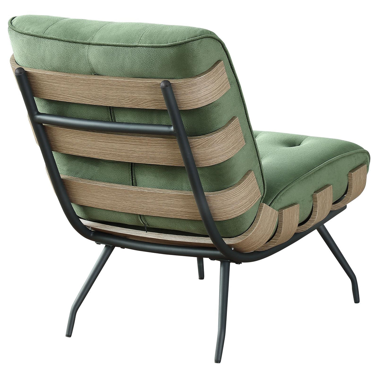 Aloma Armless Tufted Accent Chair Green - 907502 - Luna Furniture